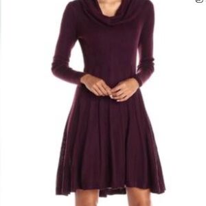 Calvin Klein Plum Cowl Neck Sweater Dress